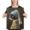 Cat with the Pearl Earring Canvas