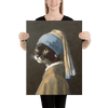 Cat with the Pearl Earring Canvas