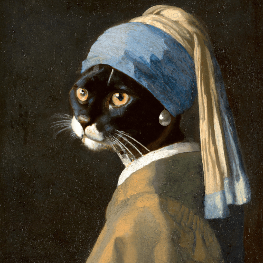 Cat with the Pearl Earring