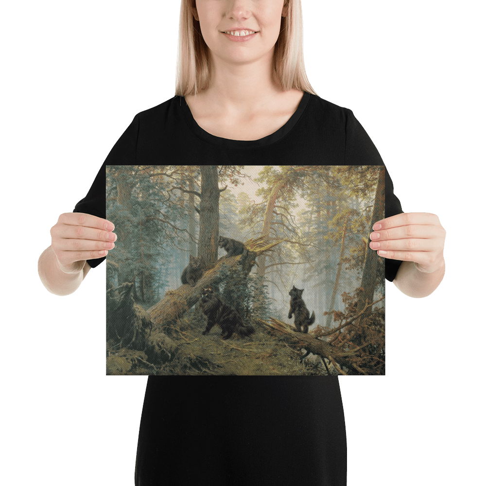 Cats in a Pine Forest Canvas