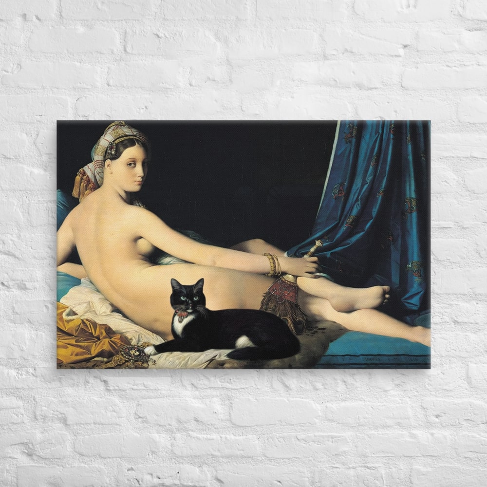 Grande Cat Odalisque Canvas