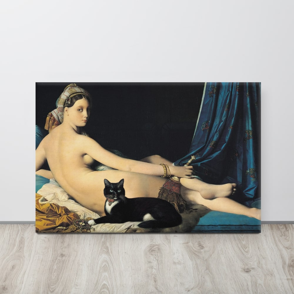 Grande Cat Odalisque Canvas