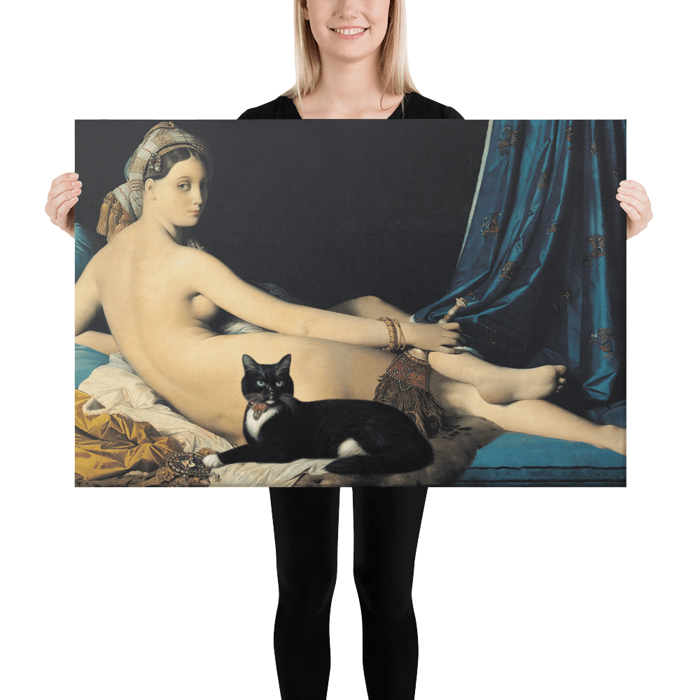 Grande Cat Odalisque Canvas