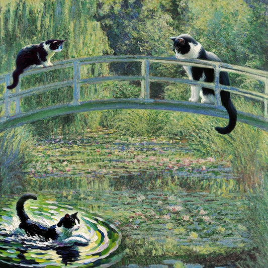 Cats by Monet's Bridge Sweater